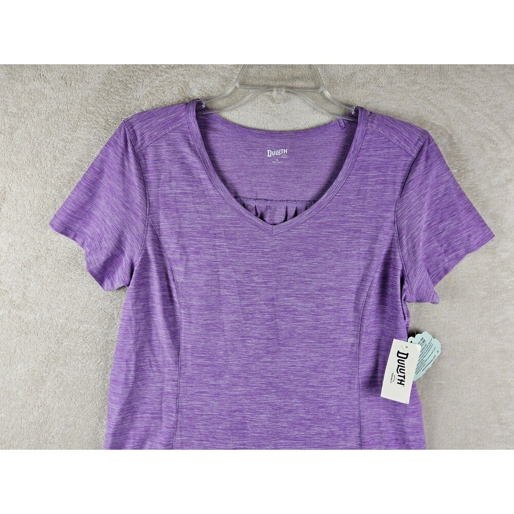 Duluth Women's Armachillo Short Sleeve V Neck T Shirt Purple Size S - Picture 3 of 4